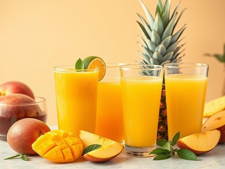 Mango and pineapple