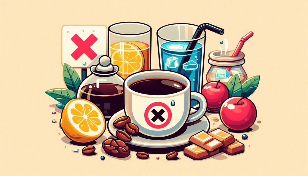 Limit Caffeine and Staining Beverages