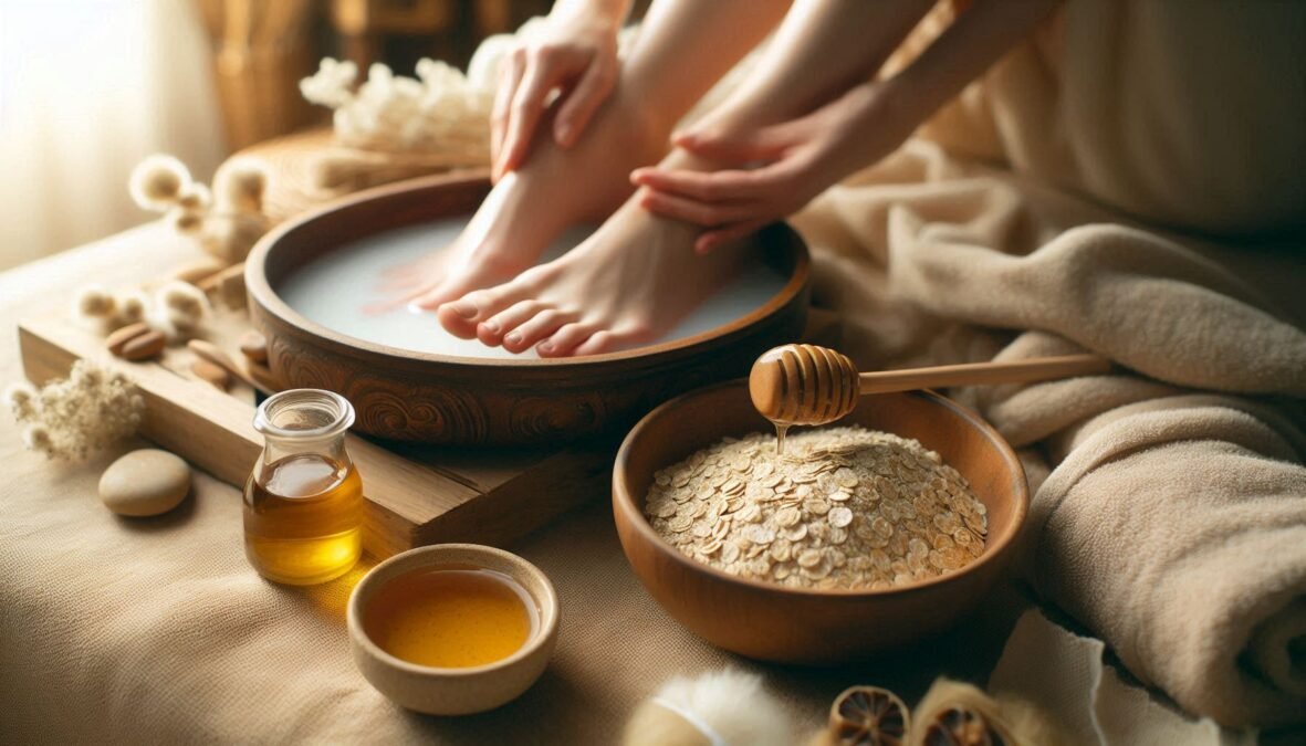 Oatmeal and Milk Foot Mask