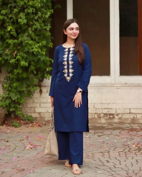Woolen kurta and pant sets The Embroidered Palazzo Set
