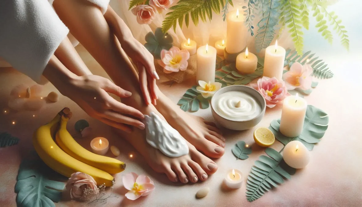 Banana and Yogurt Foot Mask