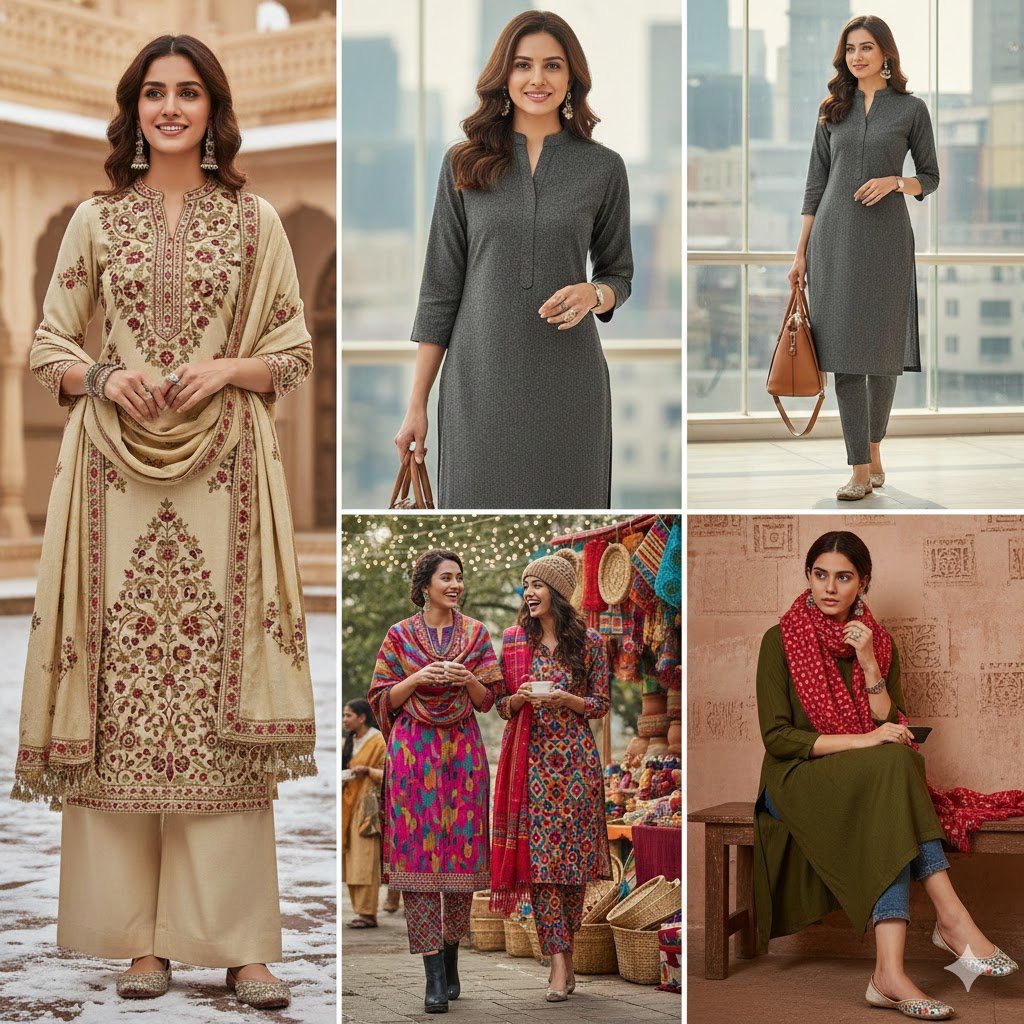 Wollen Kurta and Pant Sets